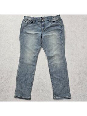 NWOT Sonoma Goods For Life Skinny Jeans Size 18 Blue Stretch Denim Light Wash